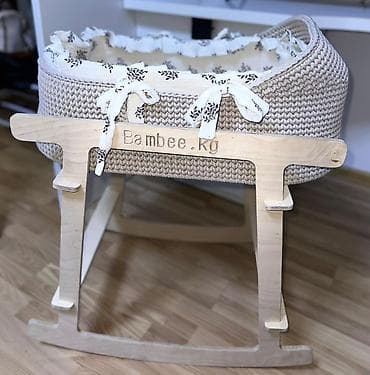 детские коляски люльки: Люлька, Колыбель, Дерево, цвет - Серый — 2