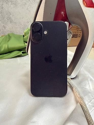 IPhone 16, Б/у, 128 ГБ, Черный, Коробка, 92 %