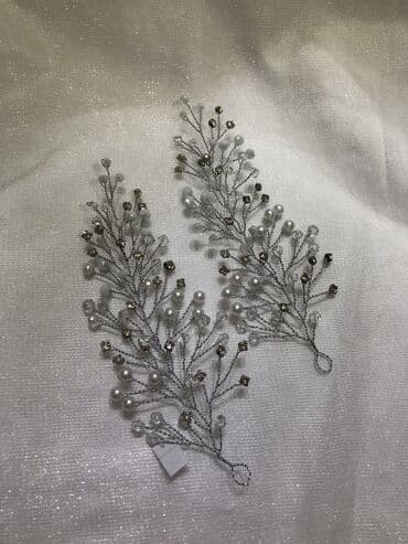 свадебная диадема: Свадебный аксессуар, Свадебная диадема, тиара, Новый, цвет - Серебристый — 8