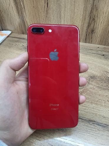 IPhone 8 Plus, Б/у, 64 ГБ, Красный, Защитное стекло, 76 %