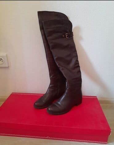 обувь для охоты: Сапоги, 36, AURA SHOES, Б/у, цвет - Коричневый, Самовывоз — 1