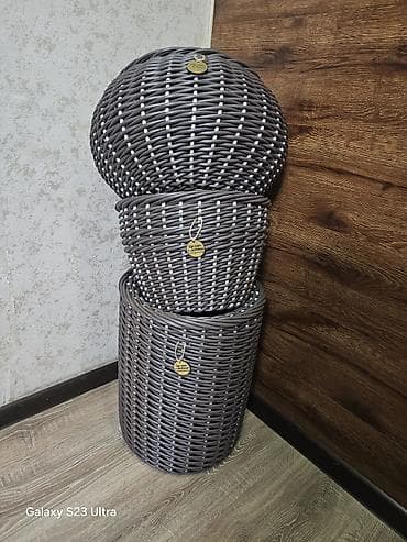 купить ротанг для плетения: Кашпо из искусственного ротанга. Ручная работа. Эксклюзив. Объем 10л — 7