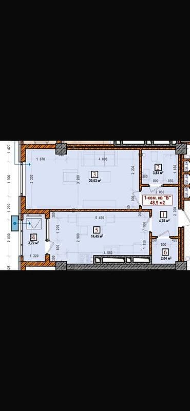 1 комната, 49 м², Элитка, 9 этаж, Готовая ПСО (под самоотделку) — 3