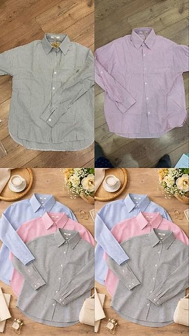 рубашку классическую: Классическая рубашка в тонкую полоску - Модель: прямой силуэт — 3