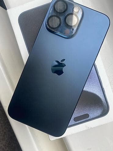 IPhone 15 Pro Max, Б/у, 256 ГБ, Blue Titanium, Коробка, 84 %