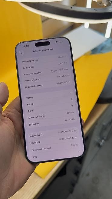 IPhone 17 Pro Max, Колдонулган, 256 ГБ, Куту, 100 % — 7