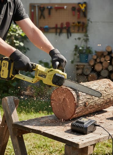 Аккумуляторная цепная пила FB8305 - Питание: 21V - Длина шины: 12" -