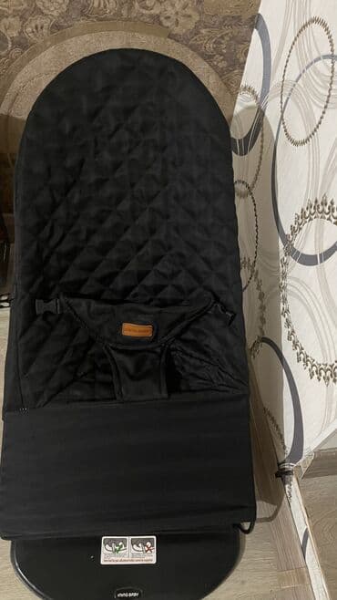 Балдардын гигиенасы жана камкордук: Балдар үчүн шезлонг, Термелген отургуч, Башка материал, түсү - Кара — 1