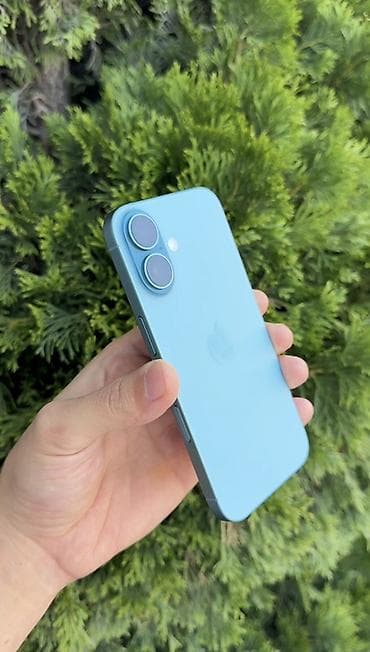 IPhone 16, Колдонулган, 128 ГБ, Көгүлтүр, Бөлүп төлөө менен, 100 %