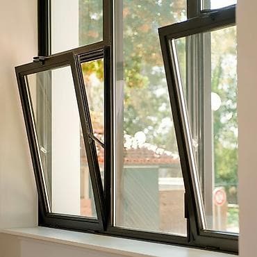 Алюминиевые окна с поворотно-откидной фурнитурой - Профиль: тонкий