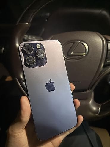 ipone 16: IPhone 14 Pro Max, Б/у, 1 ТБ, Deep Purple, Чехол, Коробка, 78 % — 1