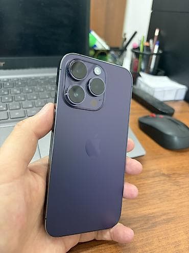 ipod pro: IPhone 14 Pro, Б/у, 128 ГБ, Deep Purple, Чехол, 87 % — 1