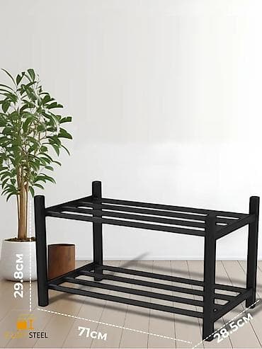 Офисная мебель: Тумба и подставка для обуви, Железо, цвет - Серый — 10