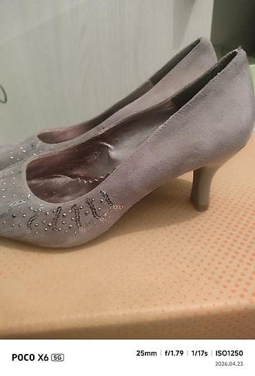 lost cherry: Туфли, 35.5, Suzana, Б/у, цвет - Серый — 2