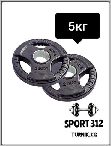 тренажер универсальный для дома: Штанга, блины, веса. Комплект: 2 блина по 2,5кг Общий вес: 5кг Цена — 1