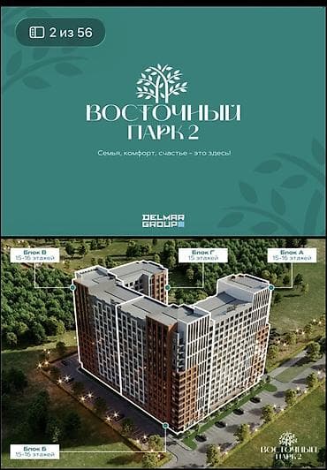 2 комнаты, 77 м², Элитка, 8 этаж, Готовая ПСО (под самоотделку)
