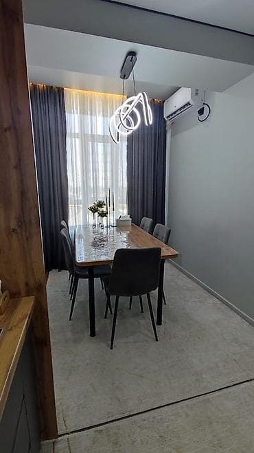osh flat: 2 комнаты, 66 м², Аламедин-1 мкр 5 этаж, Свежий ремонт — 2