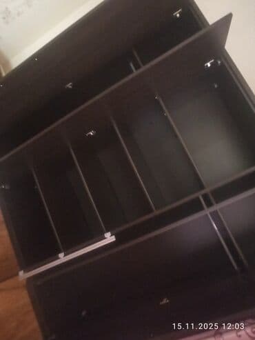 эки адамдык диван: Уктоочу бөлмө гарнитуру, Эки кишилик керебет, ДСП, түсү - Күрөң — 4