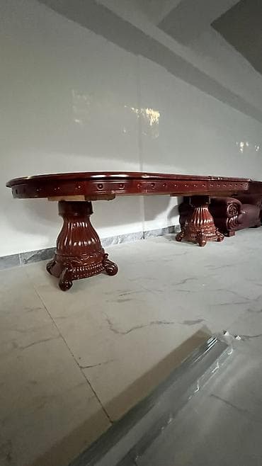 Столы для зала: Стол для зала, Б/у, Раскладной, Овальная — 5