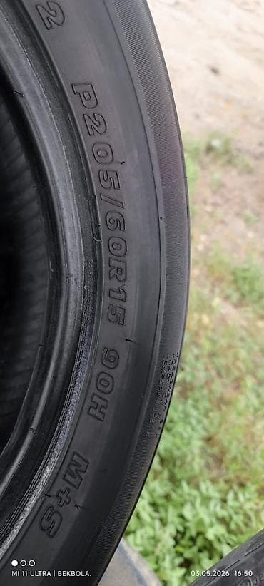 3 шт Шины P205/60R15 90H, маркировка M+S — 2