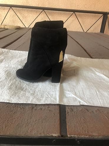 Женские замшевые ботильоны ONDA VERDE - Цвет: черный - Материал