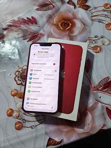 iphone 111: IPhone 13, Б/у, 128 ГБ, Красный, Зарядное устройство, Чехол, Кабель, 76 % — 2