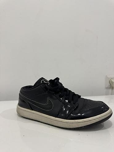 Мырзалардын бут кийими: Кроссовок Nike низкий, однотонный чёрный цвет. Верх комбинированный — 1