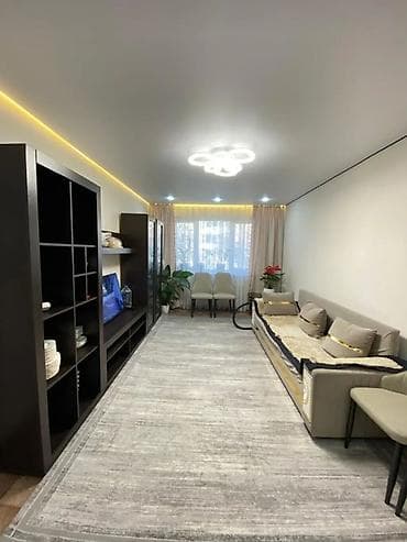 3 бөлмө, 58 м², 4-мкр 104-серия, 1 кабат, Евро оңдоо