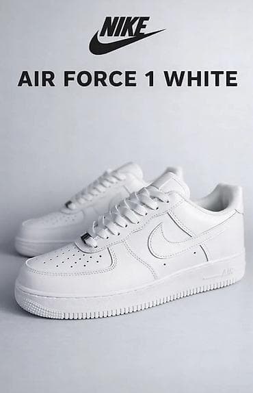 air force 1 black: Мужские кроссовки, 37, 38, 39, Nike, Новый, цвет - Белый, Самовывоз, Платная доставка — 1