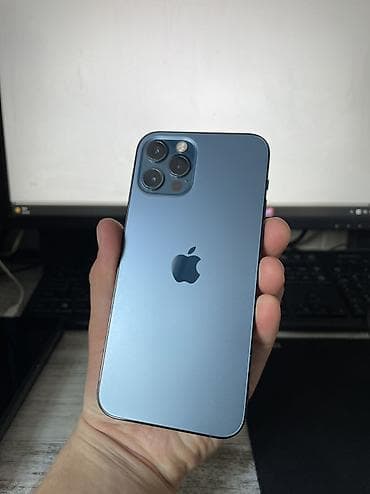 iphone 9: IPhone 12 Pro, Б/у, 256 ГБ, Pacific Blue, Чехол, Зарядное устройство, Защитное стекло, 76 % — 2