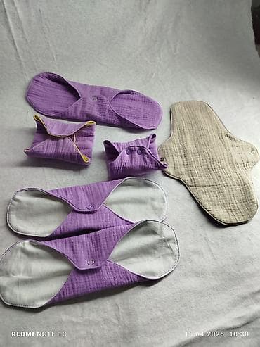 офисная одежда: Многоразовые тканевые гигиенические прокладки с кнопками - Материал — 1