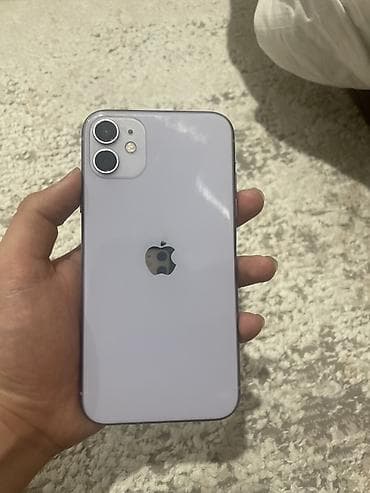 айфон 11: IPhone 11, Б/у, 128 ГБ, Серебристый, Защитное стекло, Чехол, 95 % — 2