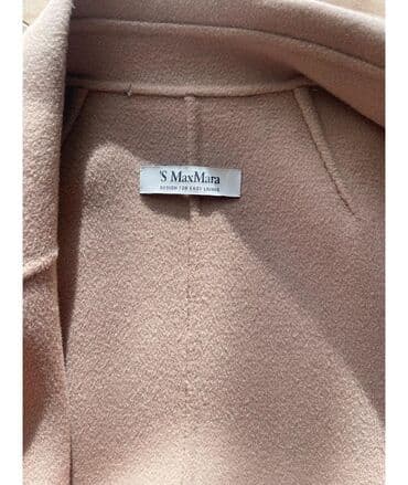 Красота и здоровье: Пальто, Осень-весна, Овечья шерсть, Длинная модель, Без подкладки, S — 4