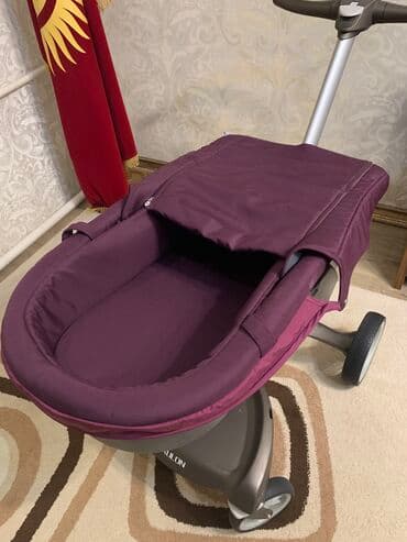 коляска детская цена бишкек: Коляска, цвет - Фиолетовый, Б/у — 4