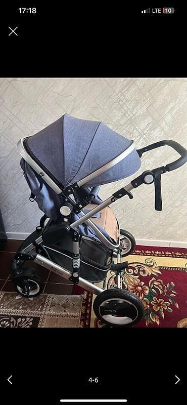 новорожденный: Коляска, цвет - Голубой — 8