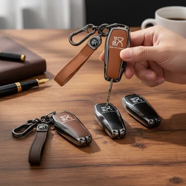 чехол на ключ: Стильные чехлы-брелоки для автомобильного ключа BYD с ремешком - — 2