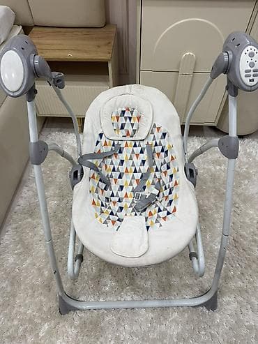 детское кресло качалка graco: Детский шезлонг, Электронная, Железо, цвет - Серый — 3