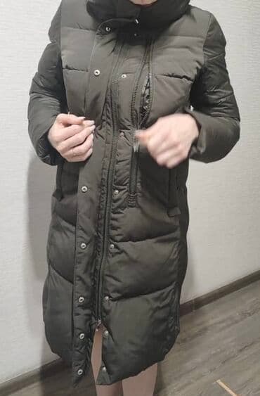 рн: Теплое Зимнее пальто длина по колено, на рост до 170 см. Размер 42 — 4