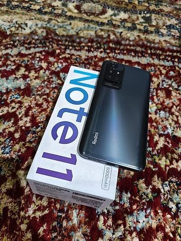 mstore kg: Redmi, Redmi Note 11, Б/у, 128 ГБ, цвет - Черный, 2 SIM — 1