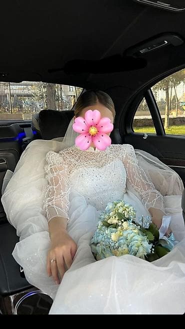 свадебные б у: Свадебное платье, 2XL, Со шлейфом, Б/у — 2