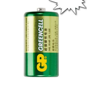 гелевые аккумуляторы: Батарейка GP Greencell - 14G, size C, 1.5V, цена за 1 шт Область — 1
