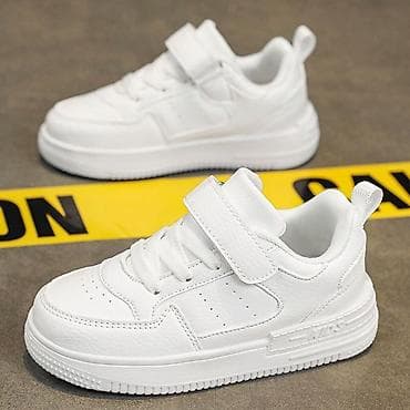 Джинсы и брюки: Детские кроссовки с комбинированной застёжкой - Модели: однотонные — 4