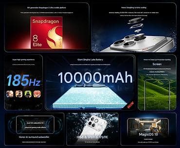 lnol телефон: Honor Magic 8 Pro, Новый, 256 ГБ, цвет - Синий, 2 SIM — 5