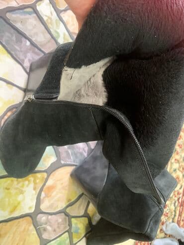 сапоги из натурального меха и кожи: Сапоги Замшевые на платформе очень удобные ! Покупали в России — 6