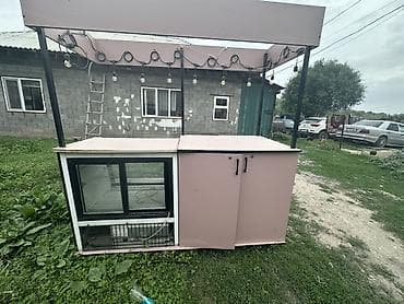 Мобильная торговая стойка с холодильной витриной и навесом Описание — 1