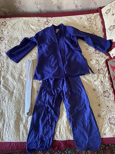 Кимоно для единоборств (джиу‑джитсу/дзюдо/самбо) синего цвета с