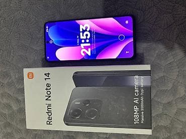 Redmi, Redmi Note 14, Б/у, 256 ГБ, цвет - Черный, 2 SIM