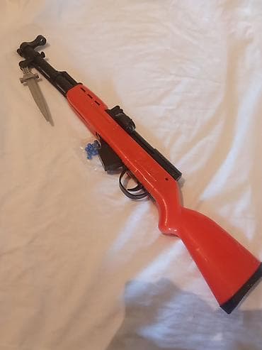_ИГРУШКА Автомат Калашников АК-47, пичок + шарик БОНУС, звук чыгарат