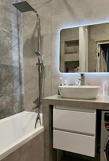 ремонт гидроскутеров: Современная отделка санузла «под ключ» - Стиль: минимализм, сочетание — 5