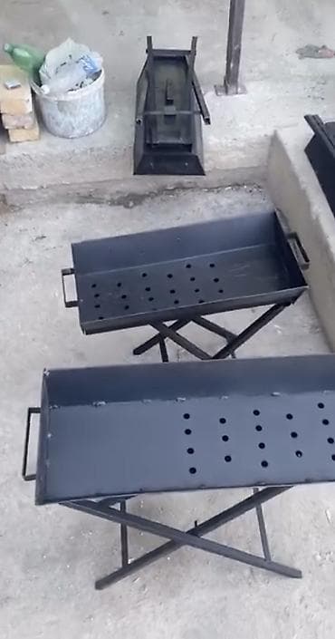 скей борт: Мангал-колыбель на высоких складных ножках - Узкий и длинный корпус — 4